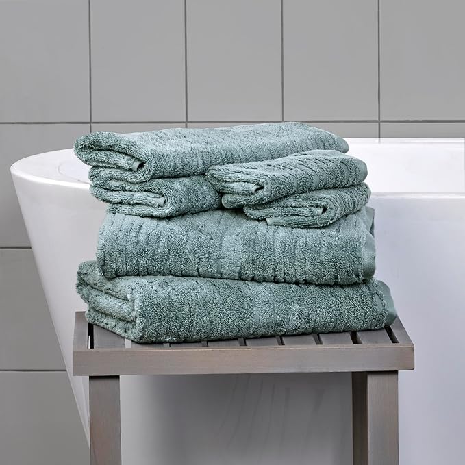 SKL Home CloudSoft 100% Cotton Luxury 6-Piece Towel Set, 600 GSM, Ultra Plush &