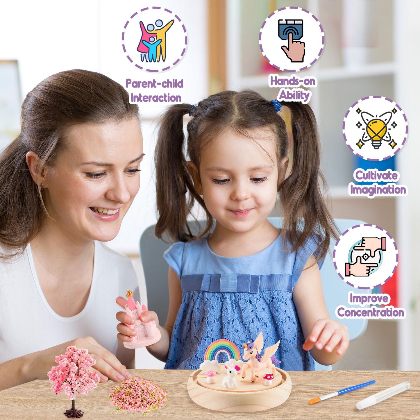 HappyGoLucky Unicorn Gifts for Girls, Craft Kits for Kids Toys Age 3-10 Year Old Girls Gifts Girls Birthday Presents Girls Toys Age 3-9 Best Toys for 3 4 5 6 Year Olds Girls Christmas Xmas Gifts