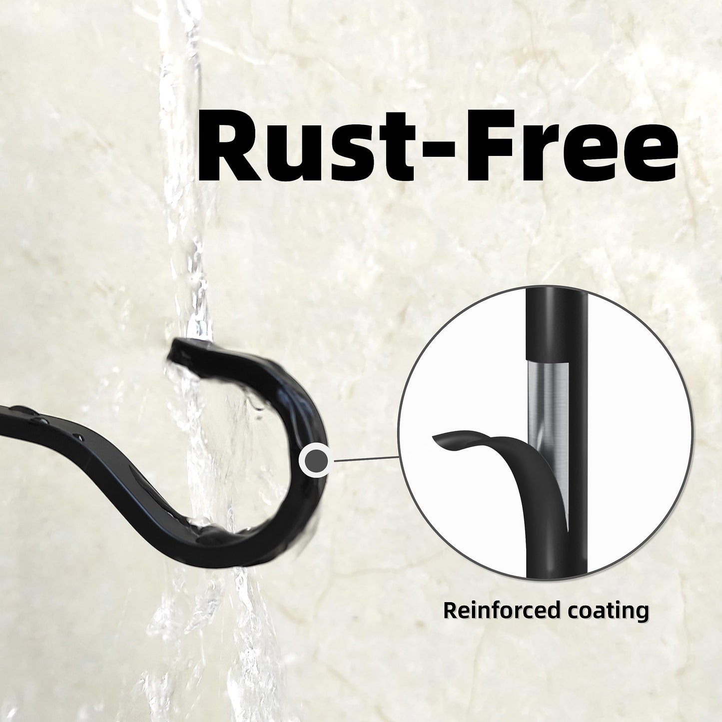 6 Inch 2 Pack Heavy Duty Outdoor Plant Hangers for Plants, Iron Plant Brackets with Metal Plant Hooks for Hanging Lantern, Bird Feeder