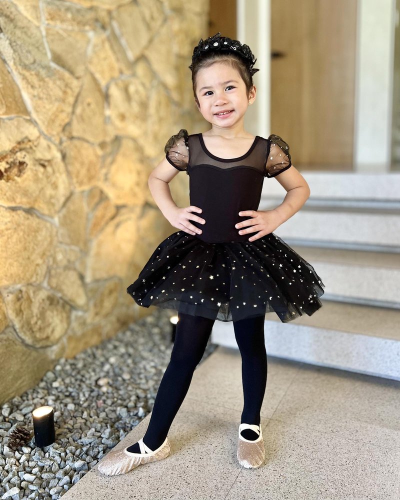 Stelle Girls' Ultra Soft Pro Dance Tight/Ballet Footed Tight(Toddler/Little Kid/Big Kid),BK,XXS Black