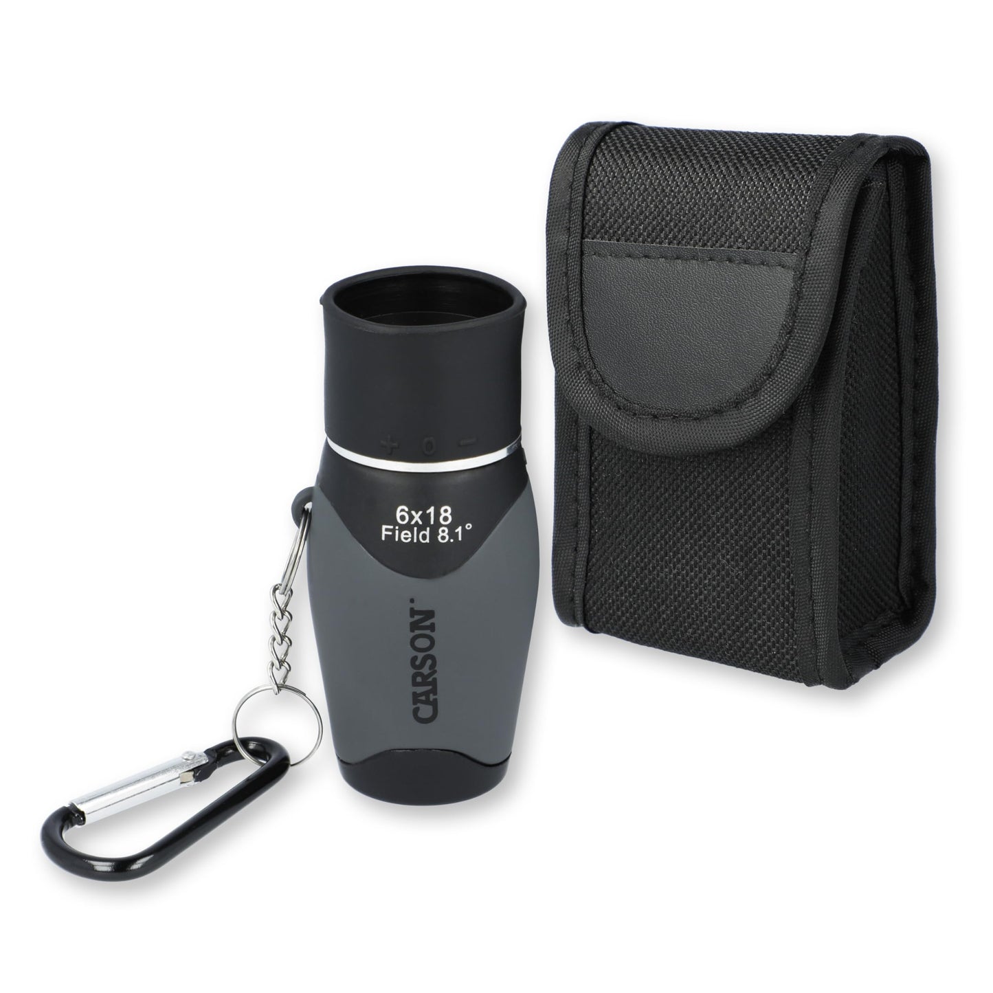 Carson MiniMight 6x18mm Pocket Monocular with Carabiner Clip (MM-618)
