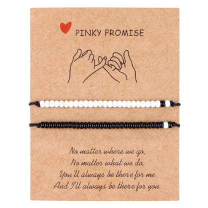 SUMMER LOVE Valentine's Day Gift Best Friend Bracelets Couples Bracelets for 2 Matching Yin Yang His and Her Lover Bracelet Jewelry for Bff Friendship Relationship Boyfriend Girlfriend(Matching bead)