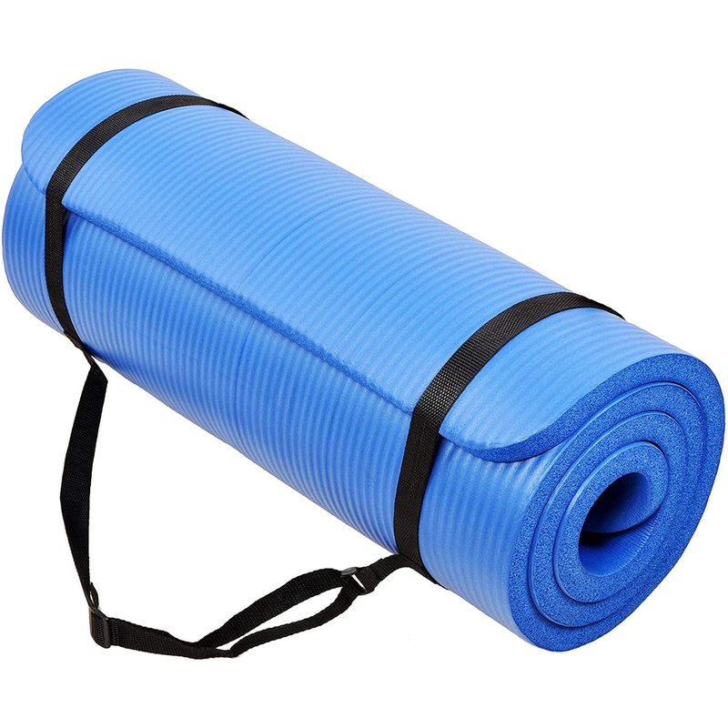 Yoga Mat, One-Inch Extra Thick High Density Exercise Mat, Anti-Tear Exercise Yoga Mat with Carrying Strap, Suitable for Various Yoga Exercises, Graphite