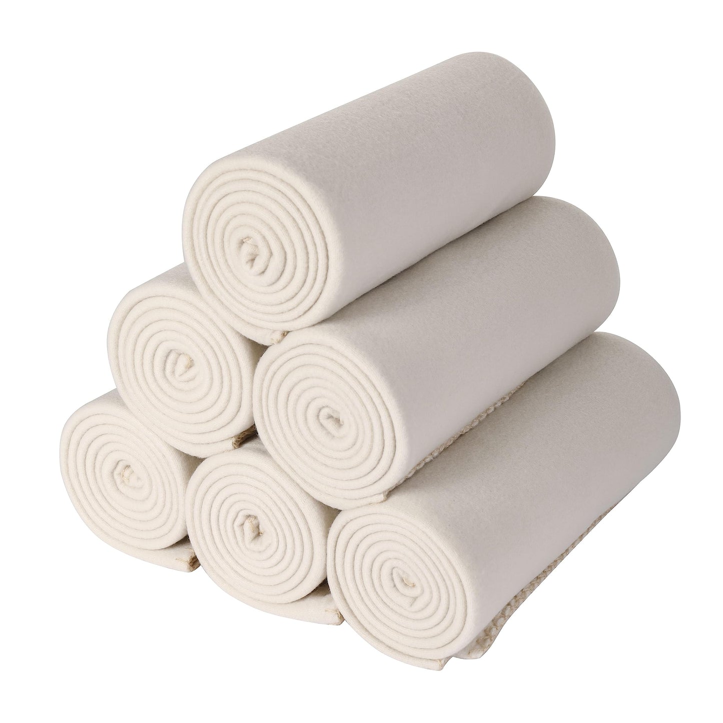 CAI TENG Fleece Throw Blankets 6 Pack Bulk Lightweight Warm Soft 50 x 60 in Kids Blanket Picnic Cozy Fleece Fabric Microfiber Small Blanket for Bed Sofa Office Travel Beige