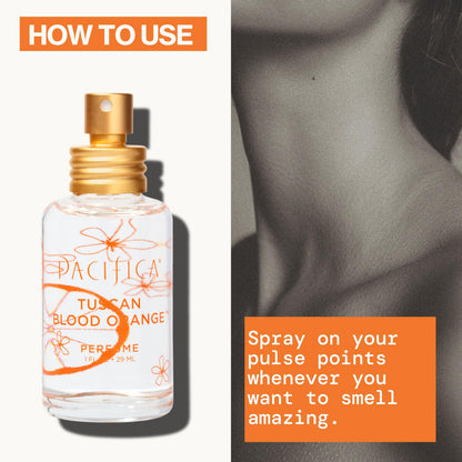 Pacifica Tuscan Blood Orange Perfume Spray for Women - Vegan, Cruelty-Free, Made in USA