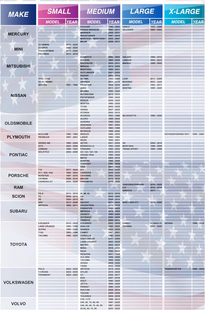 Autopect Windshield Sun Shade - American Flag Design, High-Resolution Sun Visor for Car, Truck, SUV with Mirror Cut-Out for Interior Sun Protection, Foldable Car Sun Shade (Black and White, X-Large)