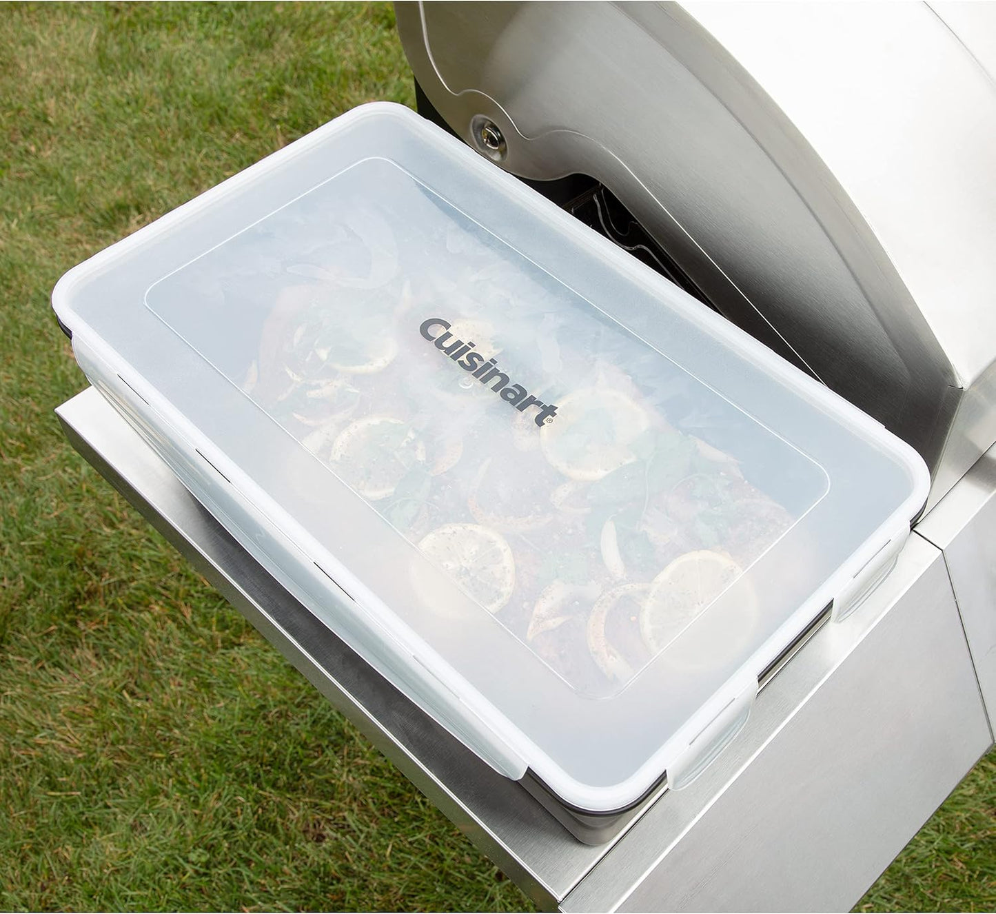 Cuisinart XL Collapsible Marinating Container, Large Capacity Grill Accessories Perfect for BBQs and Tailgates, Marinade and Brining Prep, Collapsible Silicone for Easy Storage