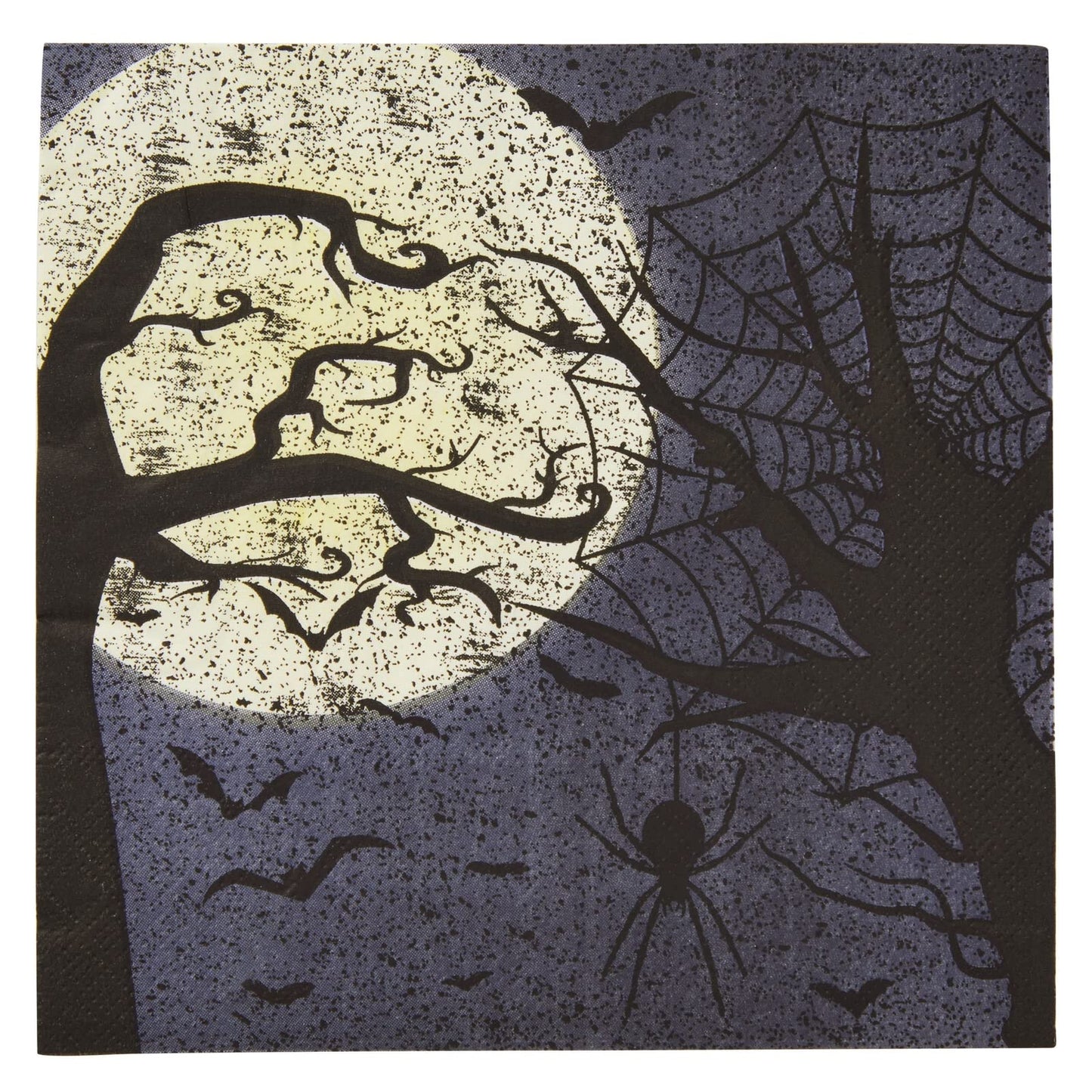 BLUE PANDA 144 Piece Halloween Dinnerware Set, Full Moon Night Sky Halloween Party Plates and Cups and Napkins Set for Spooky Gatherings and Witch Theme Parties (Serves 24)