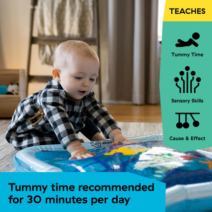 Baby Einstein Tummy Time Water Play Mat, Activity Center and Sensory Toy for Babies - Opus’S Ocean of Discovery, Newborn and Up, Black (1er Pack)