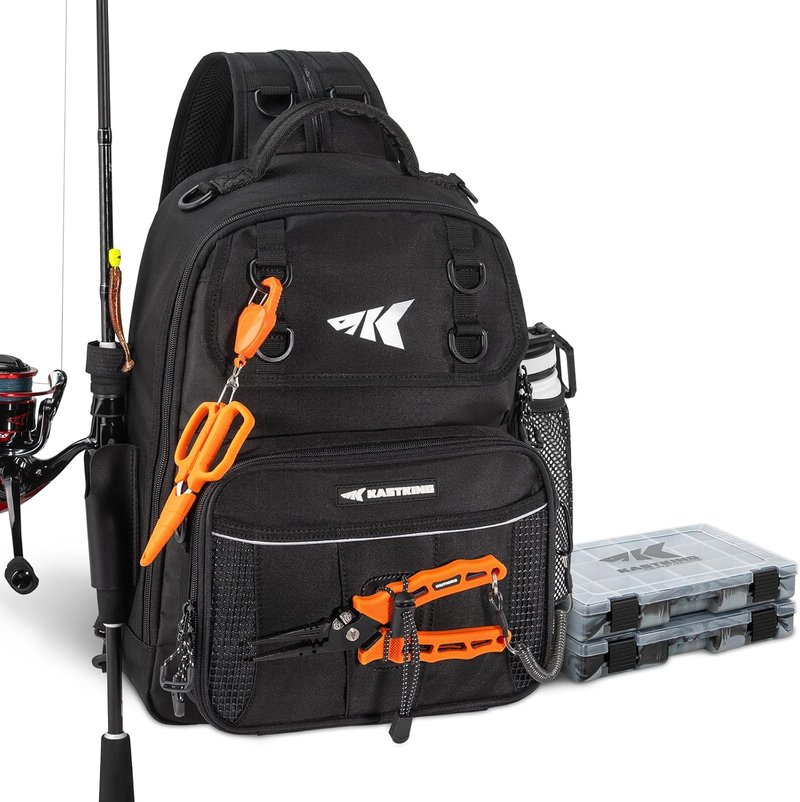 KastKing Fishing Sling Bag - Versatile Backpack with Rod & Beverage Holder | Ideal Tackle Bag for Outdoor Adventures