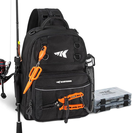 KastKing Fishing Sling Bag - Versatile Backpack with Rod & Beverage Holder | Ideal Tackle Bag for Outdoor Adventures