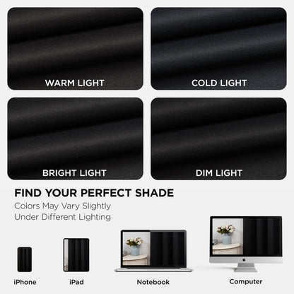 Joydeco 84 Inch Blackout Curtains for Bedroom - Thermal Insulated Room Darkening Light Blocking Curtains with Grommets, Noise Reducing & Wrinkle-Free Drapes for Living Room Windows, 2 Panels