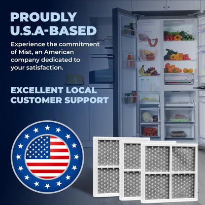 Fresh LT120F Air Filter Replacement, Compatible With: 9918, 795 and LG ADQ73214404, LMXS30776S, 4 Pack - Fresh