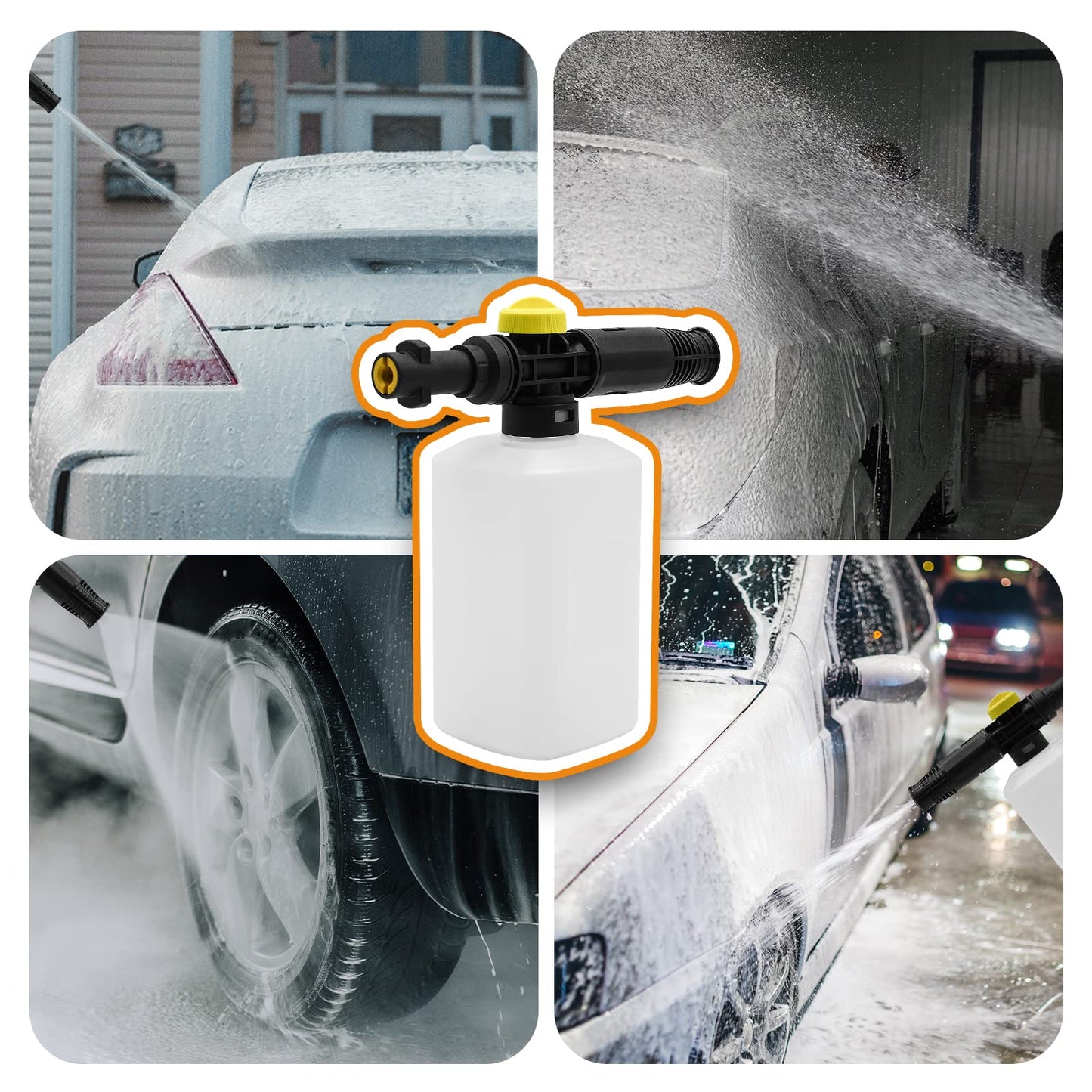Fai Top 750ML karcher Snow Foam Lance Cannon Pressure Washer Soap Car Foamer Wash Adjustable Sprayer Jet Bottle Nozzle for karcher K2 K3 K4 K5 K6 K7
