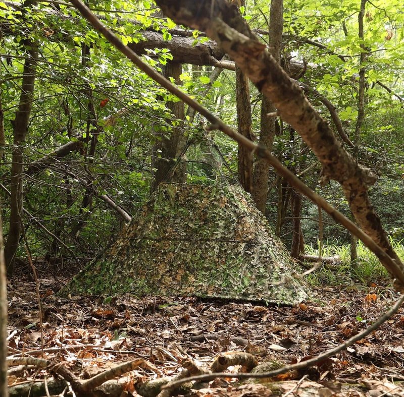 Nukem Grab & Go Hunting Ground Blind - Mossy Oak Obsession 3D Leafy - Lightweight Stake-Free Pop Up Turkey & Deer Blind (X-Large)