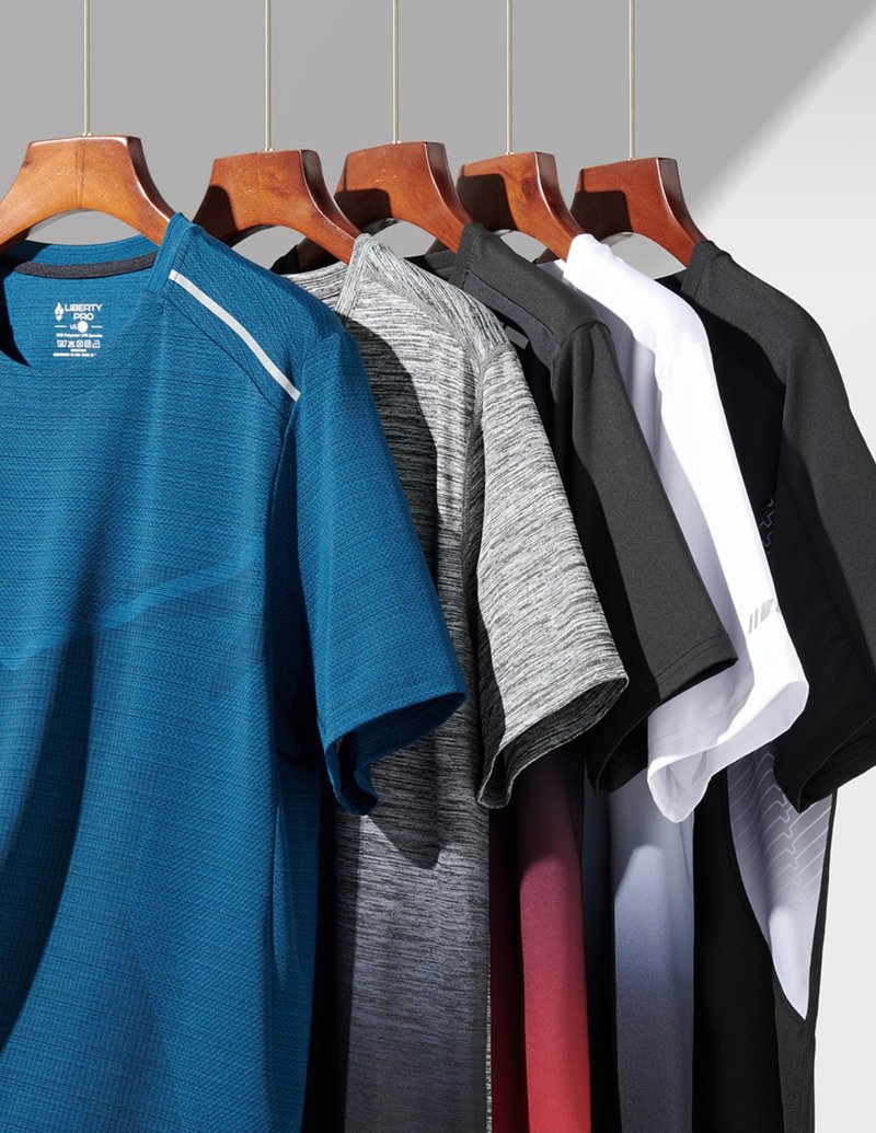 5 Pack Men’s Active Quick Dry Crew Neck T Shirts | Athletic Running Gym Workout Short Sleeve Tee Tops Bulk (Set 20, 5X-Large)