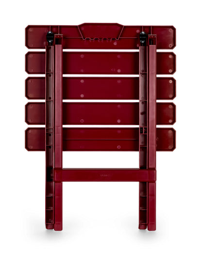 Camco 51694 Red Large Adirondack Portable Outdoor Folding Side Table, Perfect for The Beach, Camping, Picnics, Cookouts and More, Weatherproof and Rust Resistant