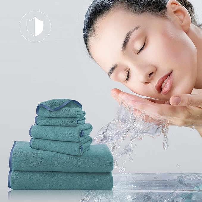 TENSTARS Luxury Silk Hemming Towel Set