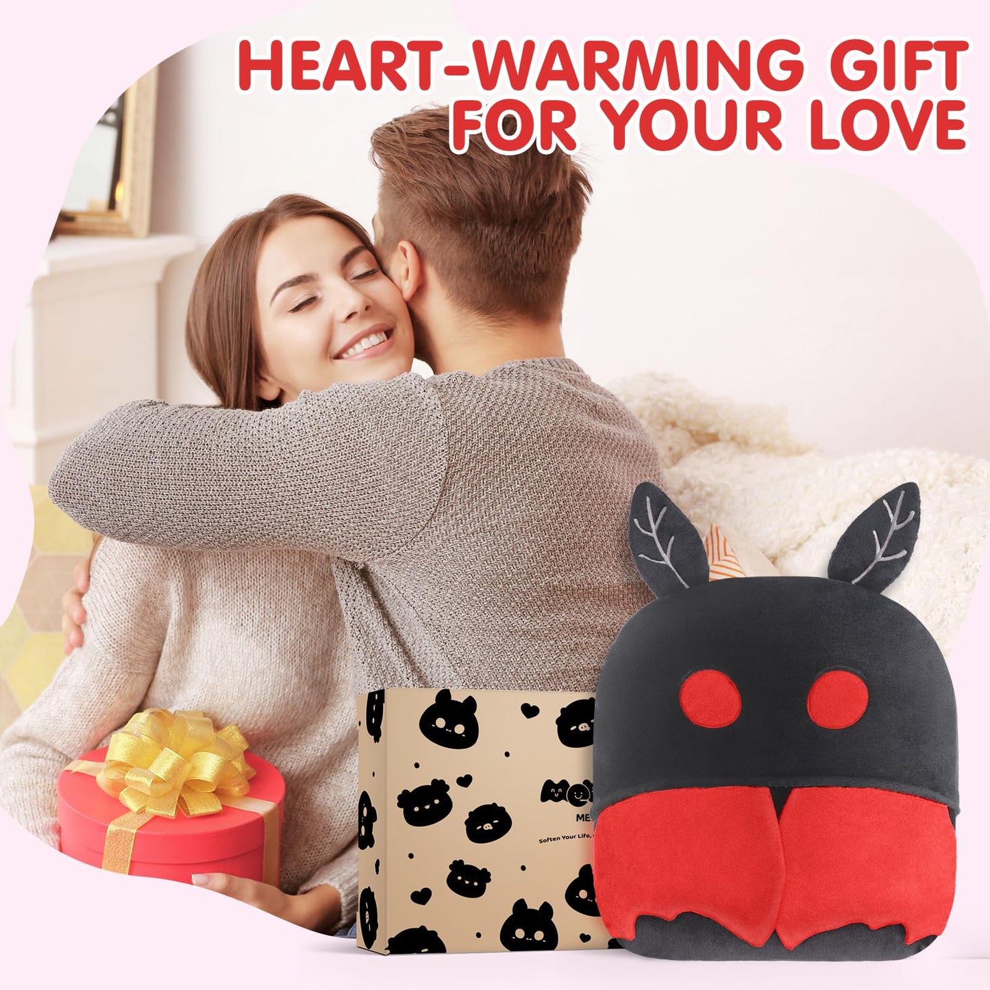 Mewaii Wearable Mothman Blanket Hoodie for Adults, Mothman Costume Hooded Cloak, Warm and Cozy Flannel Cute Animal Blanket Hoodie, Funny Blankets Gifts for Women And Males