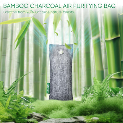 Innmily Bamboo Charcoal Air Purifying Bags, 6 Pack Natural Shoe Odor Eliminator, Sneaker Deodorizer and Moisture Absorbers for Clean Footwear, Shoe Odor Remover