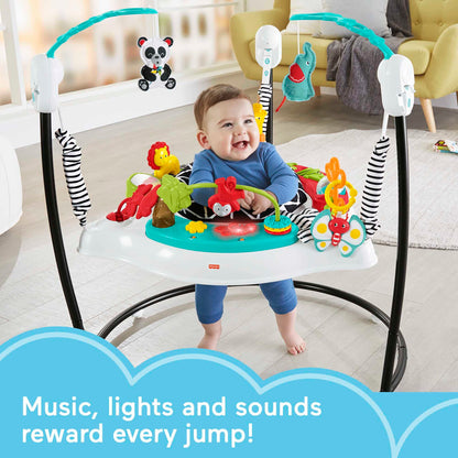 Fisher-Price FWY41 Animal Wonders Jumperoo Music, White, 1 Count (Pack of 1)