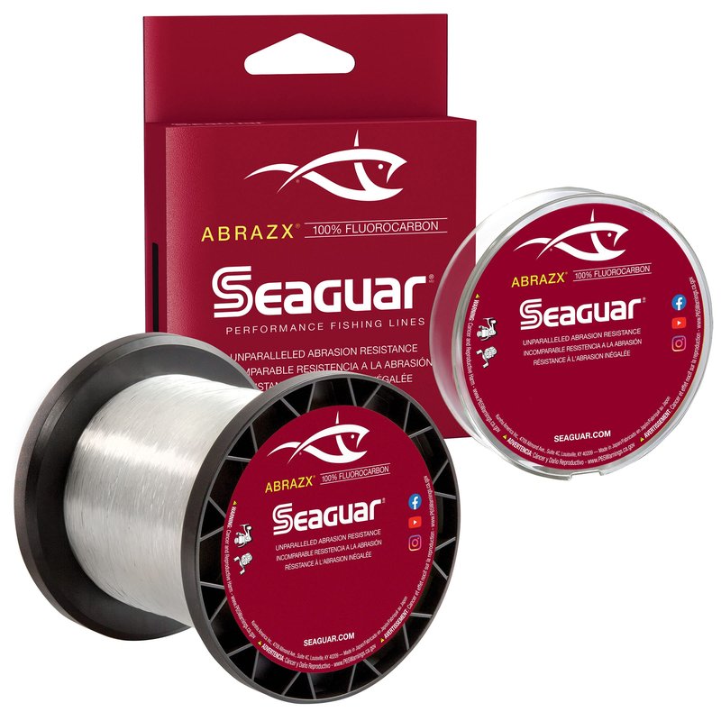 Seaguar AbrazX 100% Fluorocarbon Fishing Line 12lbs, 1000yds Break Strength/Length - 12AX1000