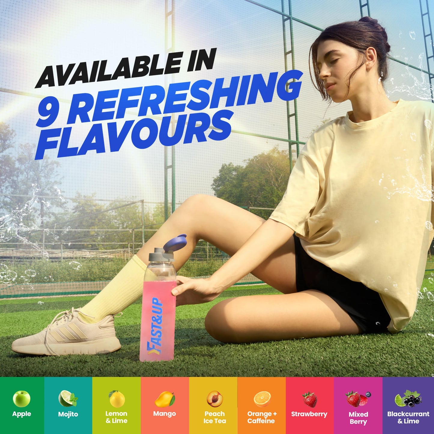 Fast&Up Reload Electrolyte Tablets, Mixed Berry Flavour, 80 Effervescent Tablets, Rapid Hydration & Energy, with Vitamin C & B12, Vegan