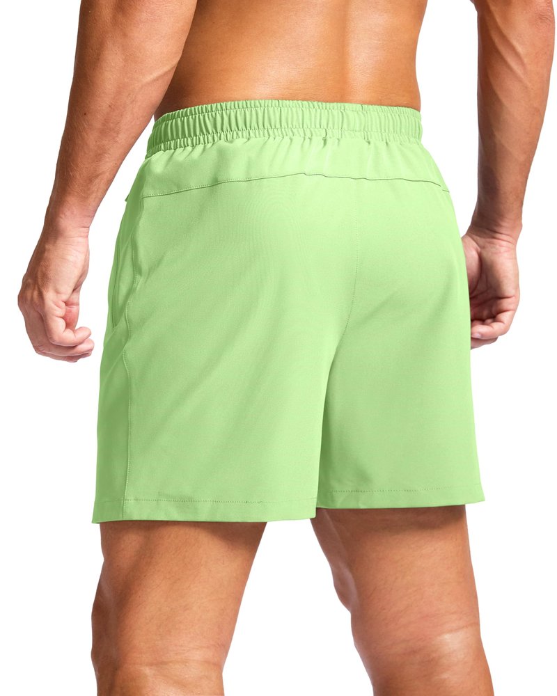 G Gradual Men's Athletic Running Shorts with Zipper Pockets Quick Dry 7"/ 5"/ 9" Workout Gym Shorts for Basketball Hiking(Mint Moment,9XXXL)