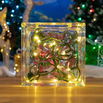 Novelty Lights 8.5 Foot 20 Light Mini LED Crafting Lights, Warm White LEDs on Green Wire, 24 Inch Lead, Non-Connectable Short Fairy Light String for Art Projects, Bottle Lights, Crafts