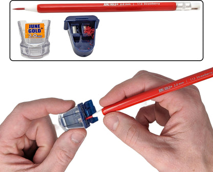 June Gold 4 Pro 2.0 mm Mechanical Pencils, 36 Colored Refills, 36 2B Refills, 36 4B Refills, 2 Sharpeners, 2 Smudge Resistant Erasers, Built in Sharpeners & Soft Non-Slip Grip on Each Pencil