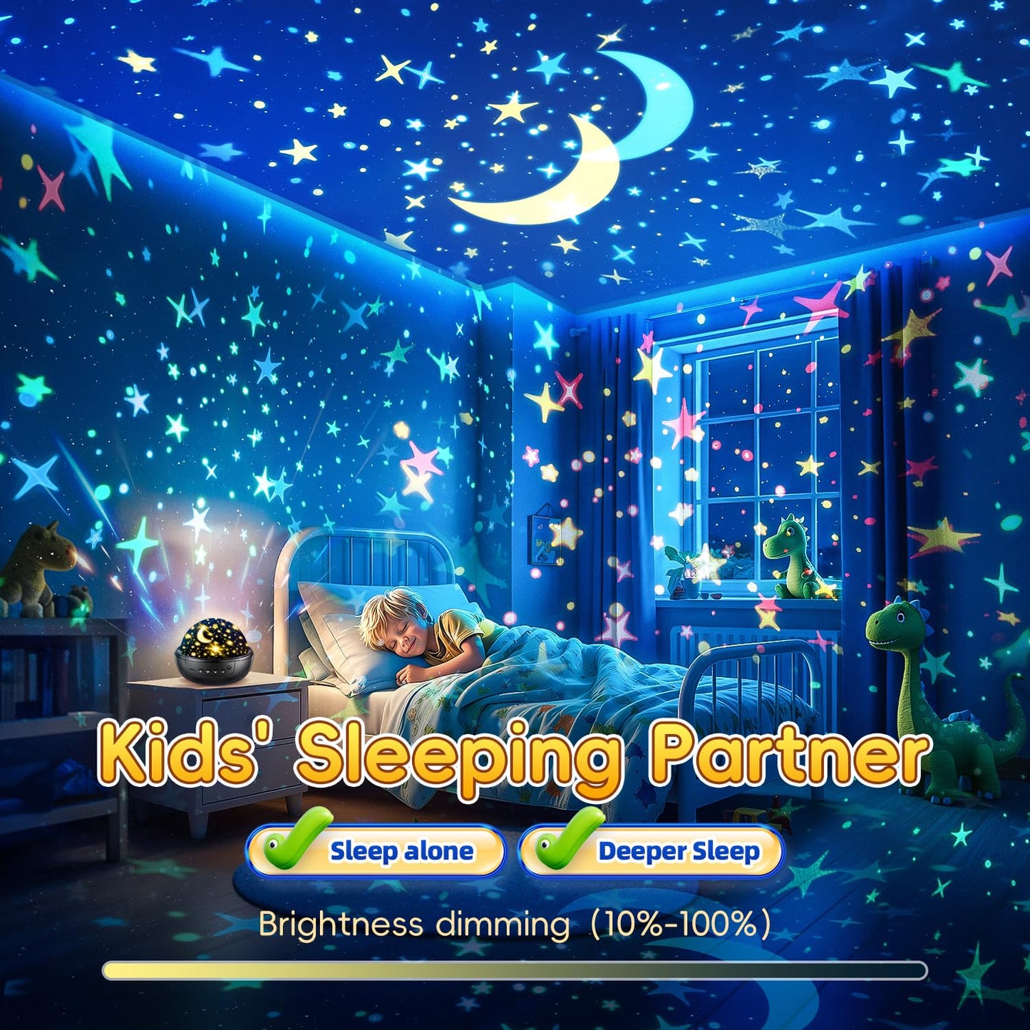 Dinosaur Toys for Kids 2-4,【Remote+3 Films+93 Effects】Dinosaur Toys for Kids 5-7,【3 Timer+5 Brightness】Toys for 5 Year Old Boy Toys Age 3,Rotate Night Light Projector,Toddler Night Light Projector