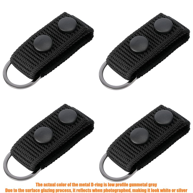 TACNEX Duty Belt Suspenders Loop Attachment with Metal Ring Nylon Tool/Utility Belt Keepers Connectors Police Harness Extenders/Adapter fit up to 2.25 inch Wide Universal Fit