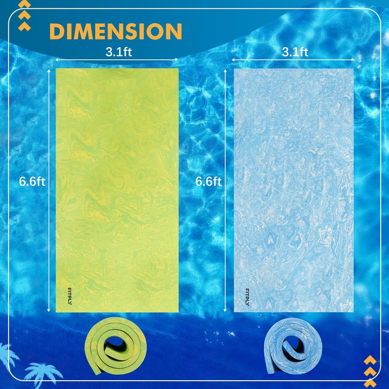 Floating Water Mat - Tear-Resistant Foam for Multi-User Fun | 6.6' for Pool Parties & Lake Adventures