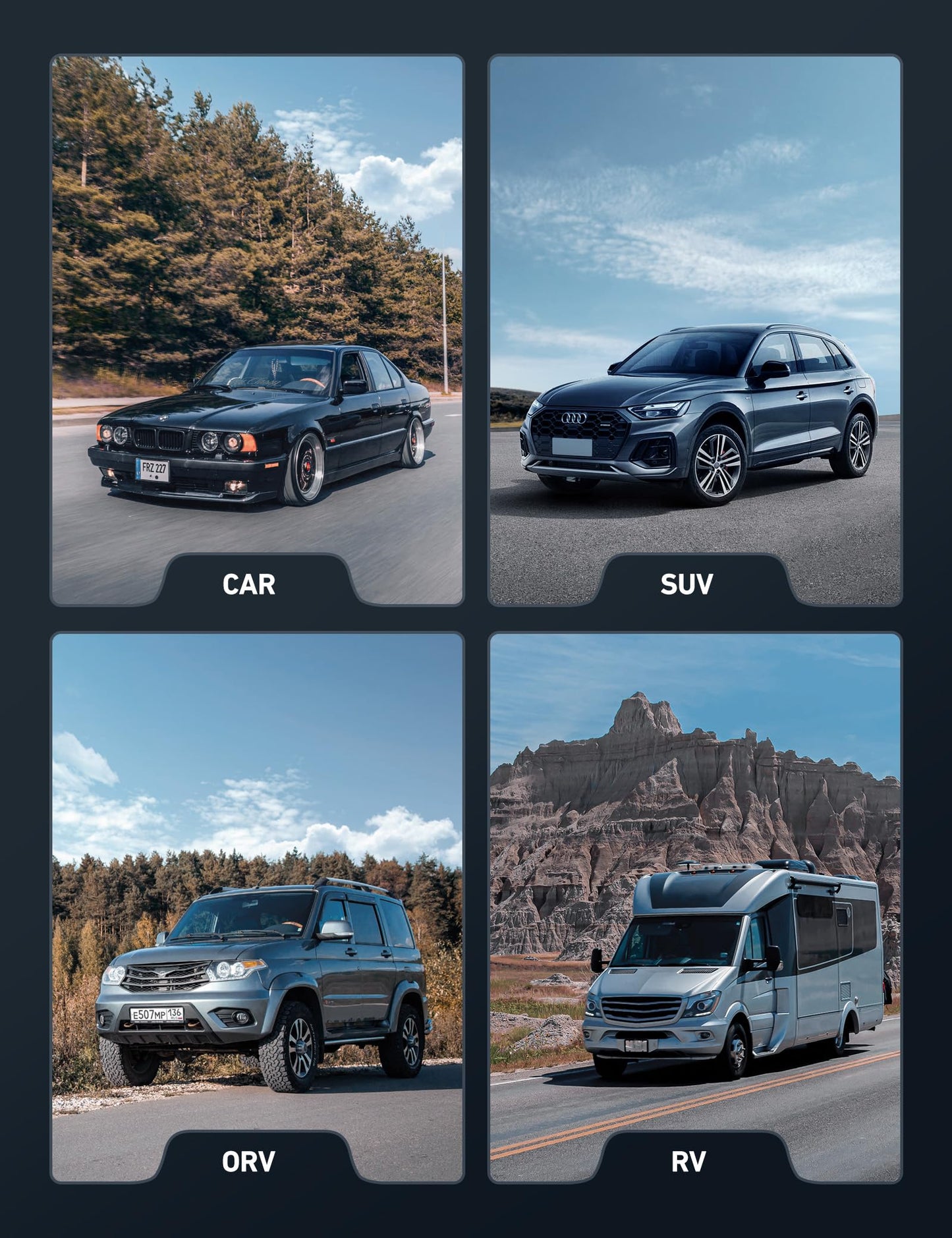 AstroAI Portable 160 PSI DC Heavy Duty Tire Inflator Pump Auto Shutoff with Screen, Dual Cylinders & Dual Motors, 12V Air Compressor for SUVs, RVs, ORVs, Cars, Air Mattresses, etc. Yellow(NO AC)