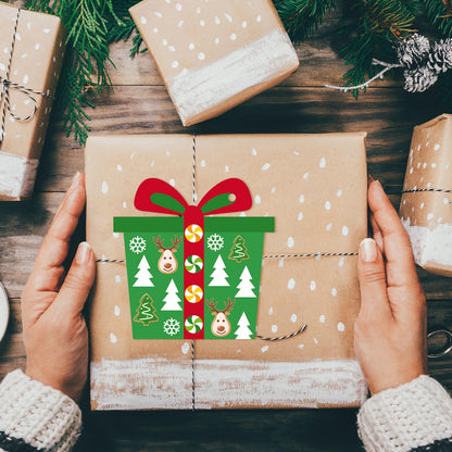 Civaner 24 Sets Christmas Craft Kit for Kids Tree Ornaments Hanging Art and Craft DIY Project Gingerbread House Crafts Kit Christmas Box Claus Reindeer Crafts for Kids, 6 Styles