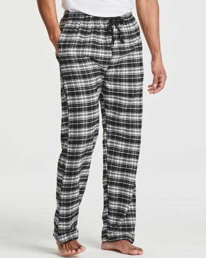Real Essentials 3 Pack: Mens Pajama Pants Cotton Super Soft Pajamas Men Flannel Bottoms Fleece Buffalo Plaid Pj Gifts Lounge Pants Sleepwear Pijamas Hombres Essentials Woven,Set 2-L