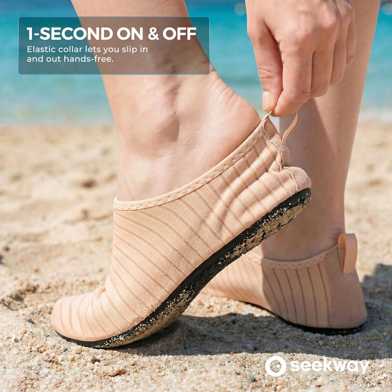 SEEKWAY Water Shoes Women Men Adult Quick-Dry Aqua Socks Barefoot Non Slip for Beach Swim River Pool Lake surf Pink SK002(U)