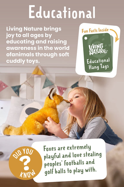 Living Nature Wildlife Buddies, 6 x Realistic Mini Cuddly Woodland Toys, Naturli Eco-Friendly Plushies, 9cm