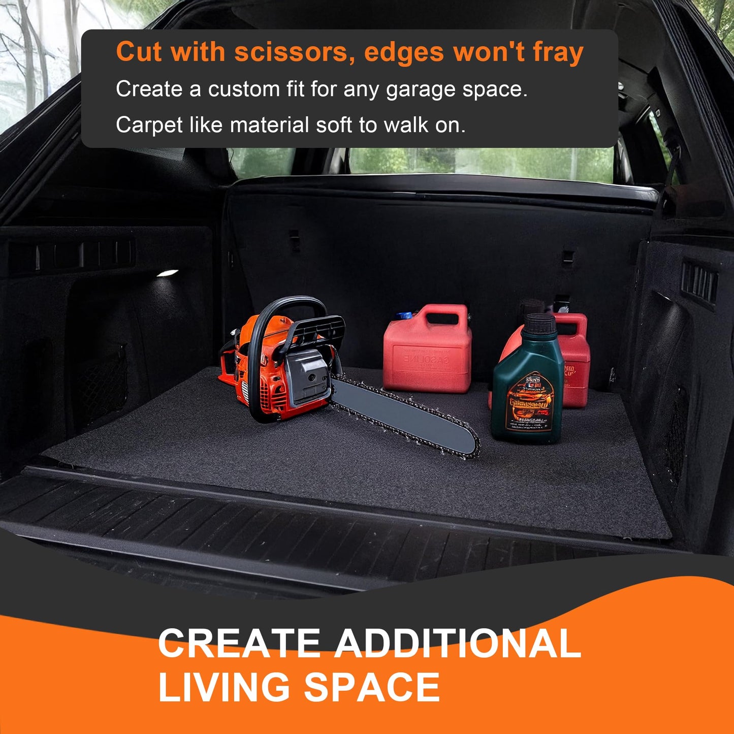 FUZEWANLI 60" x 72" Oil Spill Mat - Garage Floor Mats for Under Car - Waterproof, Absorbent, Reusable, Washable, Protects Garage Floors or Driveways, Durable