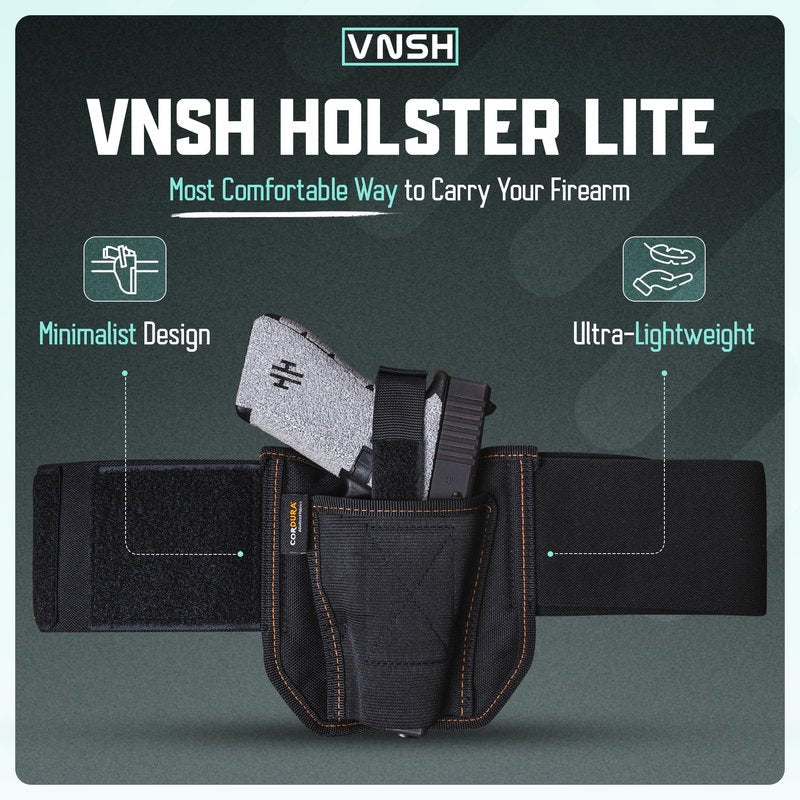 VNSH Lite Belly Band Holster – Comfortable, Lightweight & Discreet | Fits Glock, S&W & More