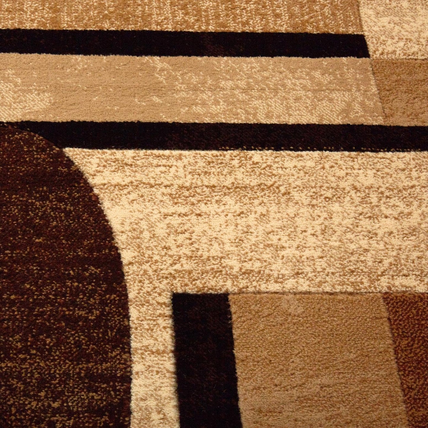 Home Dynamix Tribeca Jasmine Modern Area Rug, Abstract Brown/Beige 3 Piece Set