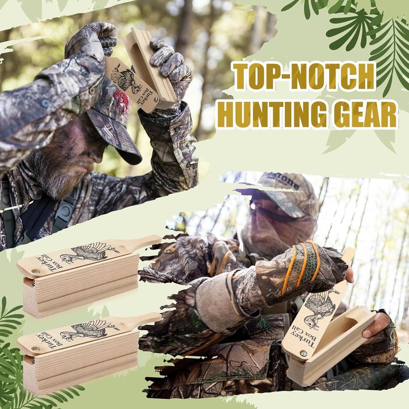 Turkey Box Calls - Realistic Wood Construction for Hunting | Simulates Wide Range of Sounds