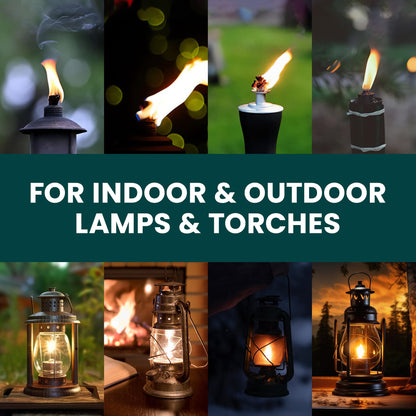 CUQOO 1L Scented Citronella Oil for Garden Burners - 2 Pack Insect-Repelling Torch & Lantern Oil Outdoor Use, Garden Citronella for Tiki Torches, Burners & Lamps, Patios, BBQs, Camping