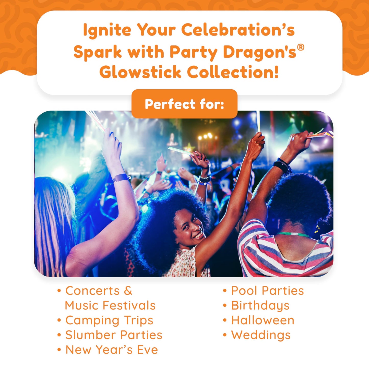 Glow Fever 209pcs Glow Sticks Bulk Party Pack includes 100 8" Glow Sticks and 109 Accessories, with bonus connectors for glow sphere and eye glasses, for Party Festivals Rave Halloween