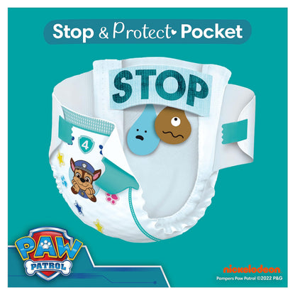 Pampers Baby-Dry Paw Patrol Edition Size 5, 186 Nappies, 11kg - 16kg, Monthly Pack, with A Stop & Protect Pocket to Help Prevent Leaks at The Back