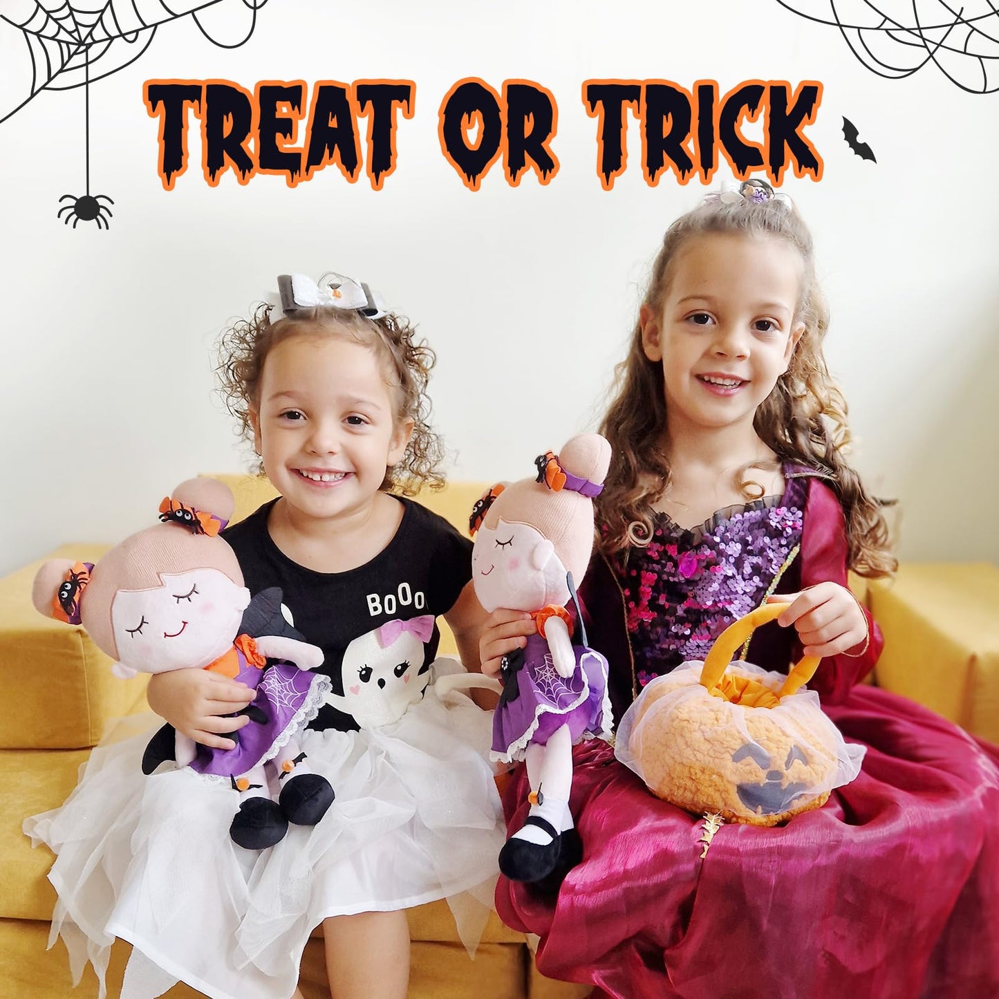 OUOZZZ Halloween Soft Baby Doll Toys for 1 Year Old Girl Gifts, Halloween Toy Decoration Party Gifts for 1 Year Old Girl 15"