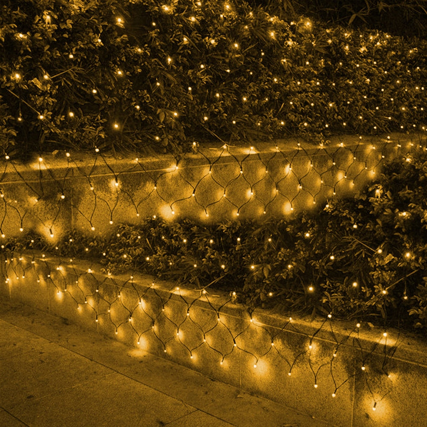 Outdoor Christmas Lights, 360 LED 12FT x 5FT Green Wire Waterproof Christmas Net Light Outdoor Plug in with 8 Modes, Warm White Mesh Lights Decorations for Xmas Indoor Tree Bush Yard Home Decor