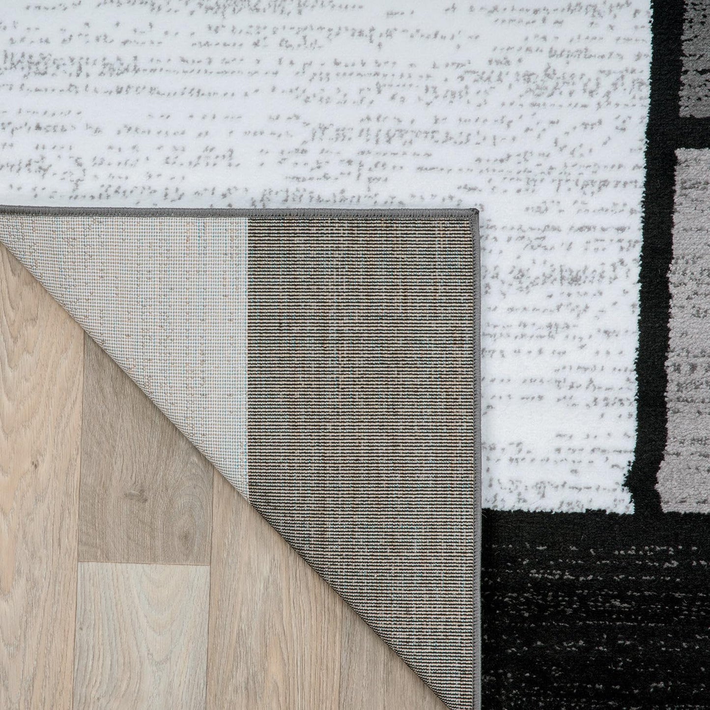 Rugshop Contemporary Modern Boxes for Home Office,Living Room,Bedroom,Kitchen Non Shedding Area Rug 3'3" x 5'3" Gray