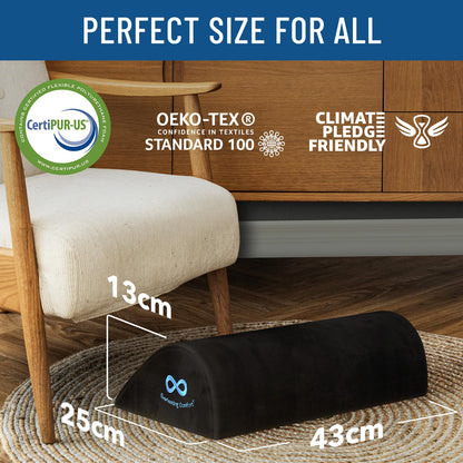 Everlasting Comfort Foot Rest Under Desk – Comfortable Memory Foam Footrest for Office & Home, Washable Cover, Non Slip Base, Adjustable Rocking Leg Rest, Gaming Desk Accessories