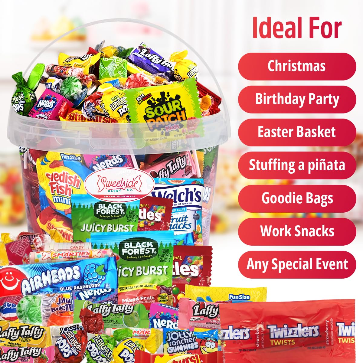 Bulk Candy Variety Pack - Assorted Box - Gift for Birthday Party, Kids, College Students & Adults (4 Pound)